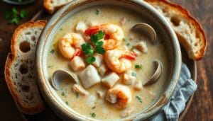 Seafood chowde soup