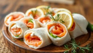 Smoked Salmon and Cream Cheese Wraps