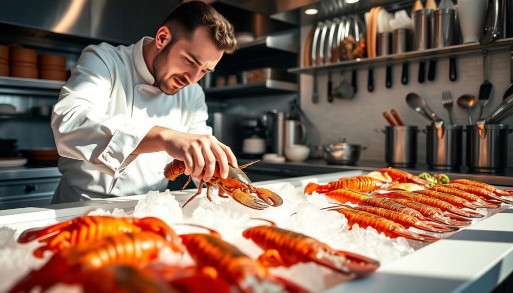 Preparing Lobster