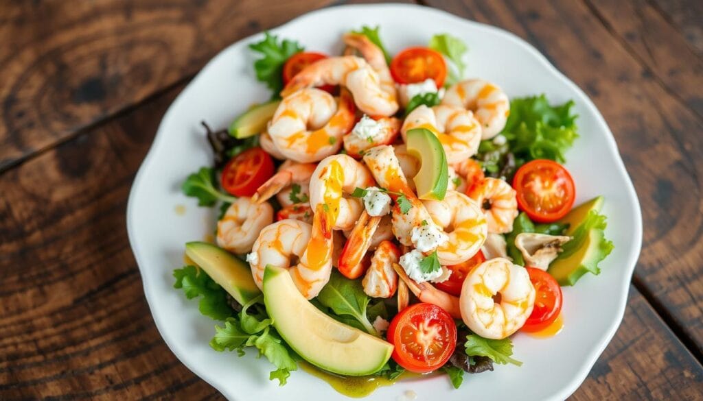 seafood salad presentation