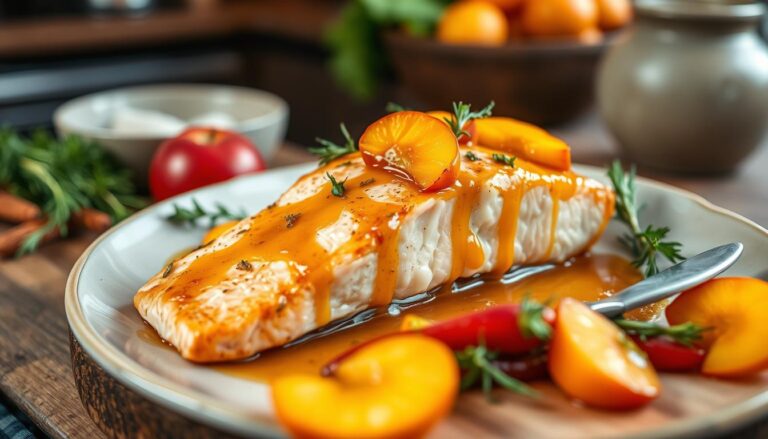 Apricot Dijon Glazed Salmon