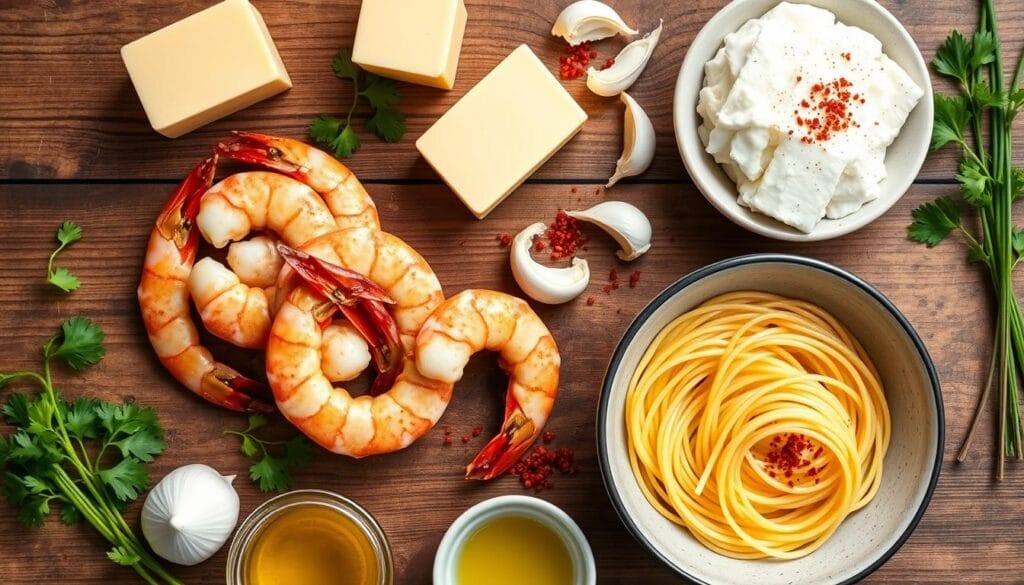 Garlic Butter Shrimp Pasta Ingredients