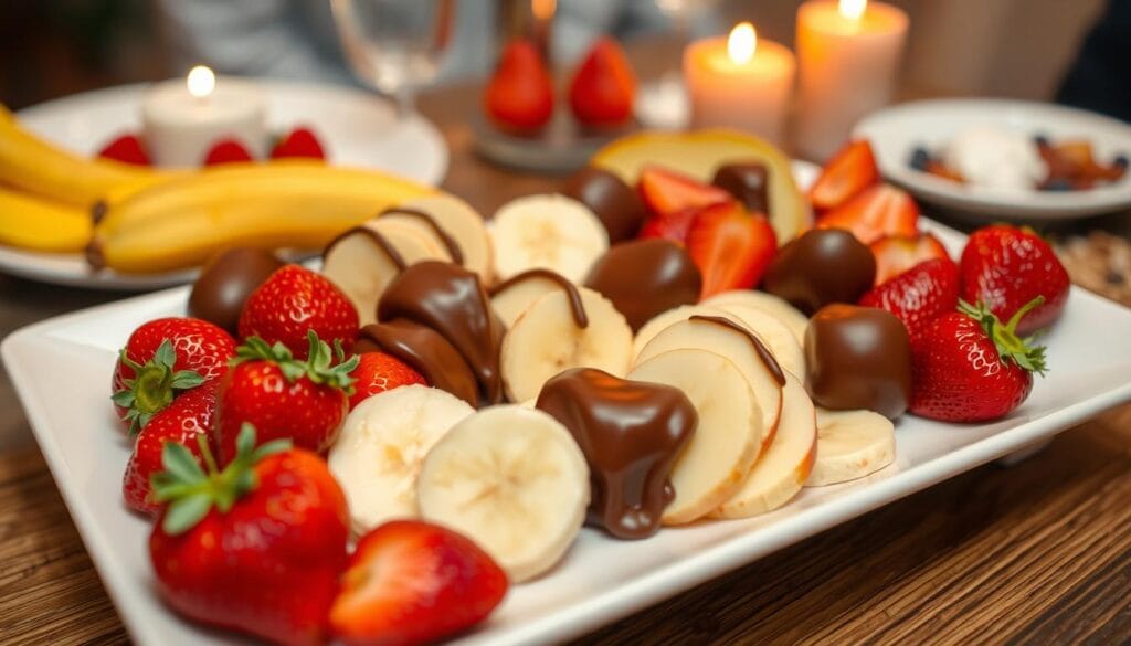 chocolate-dipped fruit