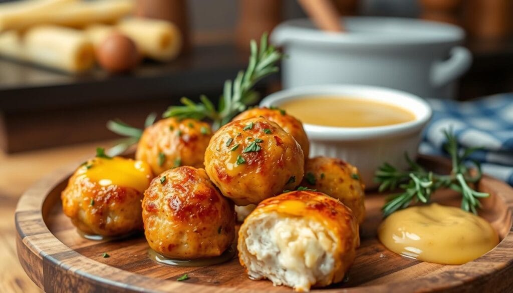 swiss cheese chicken meatballs