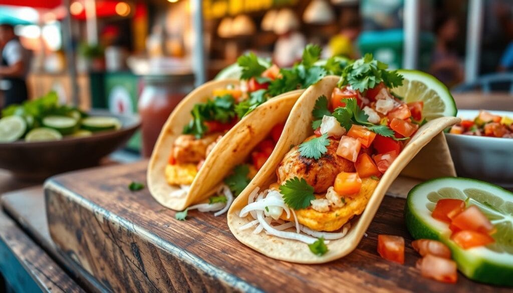 Baja-Style Fish Tacos Street Food