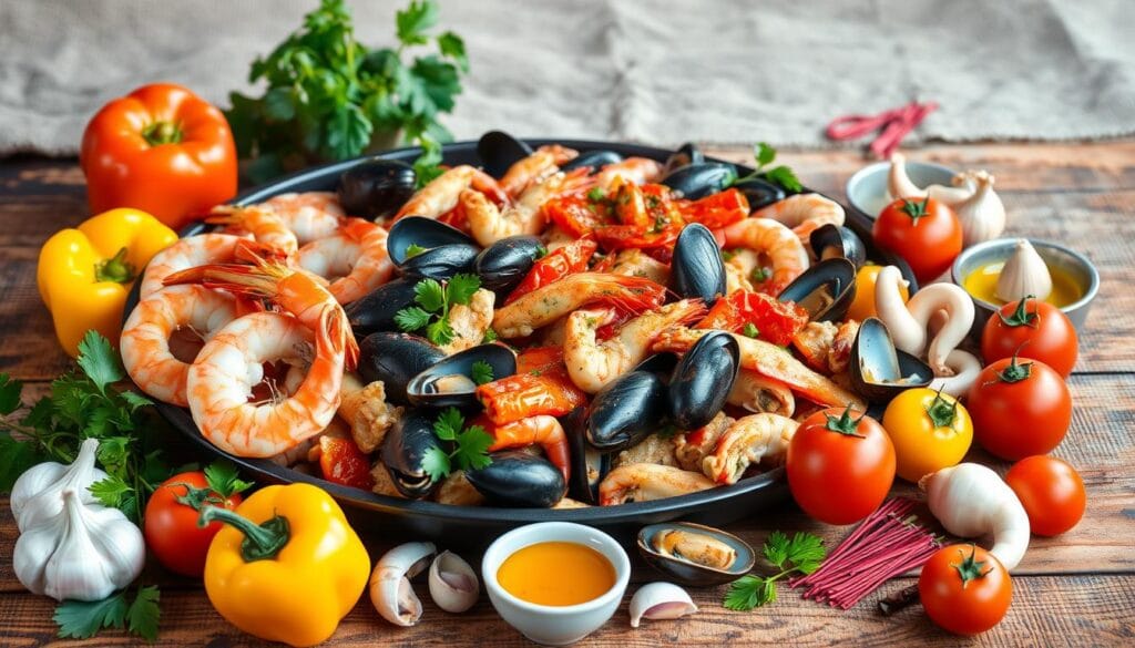 Seafood Paella Ingredients