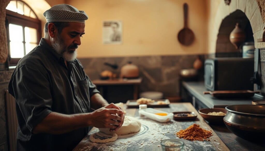 Ahmed Al-Zamel's Traditional Cake Preparation