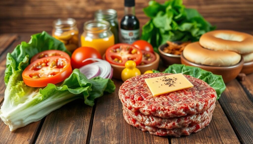 Ingredients for Lean Protein Burgers