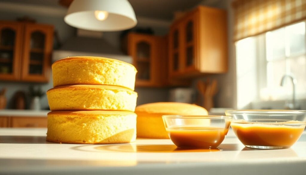 Southern Caramel Cake Layers Preparation